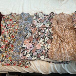 Girls Long Sleeve Dress Bundle (6) – Sizes 5T to Small, Old Navy, Cotton On, Cat